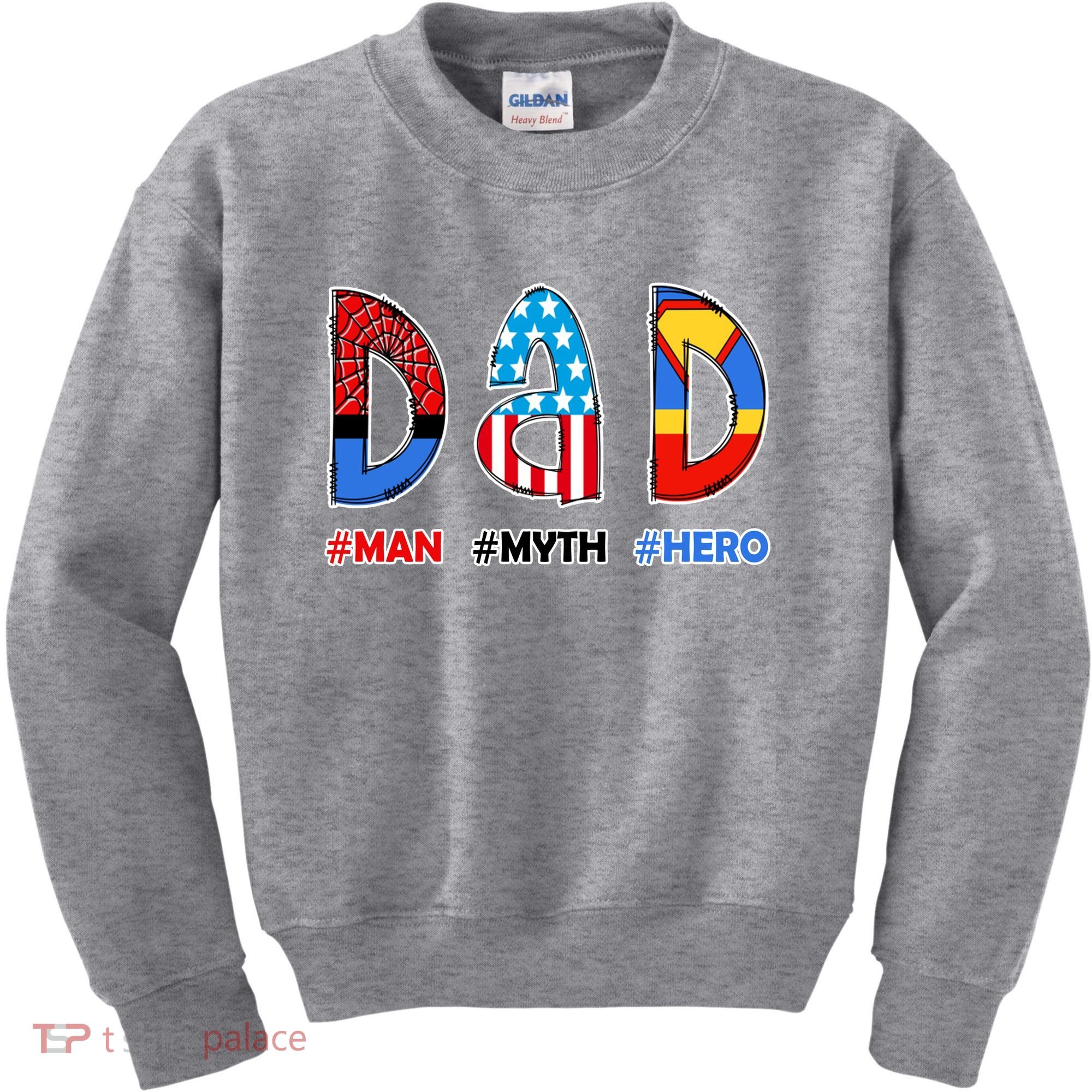 Dad Man Myth Superhero Kids Sweatshirt