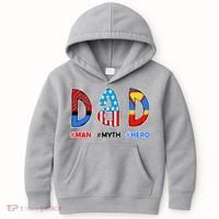 Dad Man Myth Superhero Kids Hoodie thumb 0