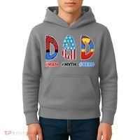 Dad Man Myth Superhero Kids Hoodie thumb 4