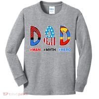 Dad Man Myth Superhero Kids Long Sleeve Shirt thumb 0