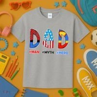 Dad Man Myth Superhero Kids T-Shirt thumb 3