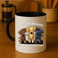 Dogs Make Me Happy Humans Make My Head Hurt Dog Lover Coffee Mug thumb 4