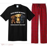 Dogs Make Me Happy Humans Make My Head Hurt Dog Lover Pajama Set thumb 0