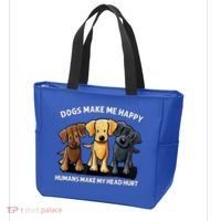 Dogs Make Me Happy Humans Make My Head Hurt Dog Lover Tote Bag thumb 3