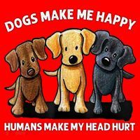 Dogs Make Me Happy Humans Make My Head Hurt Dog Lover Santa Hat thumb 1
