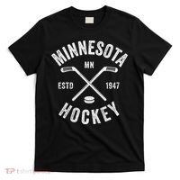 Distressed Minnesota Mn Ice Hockey Sticks Vintage Gift Meaningful Gift T-Shirt thumb 0