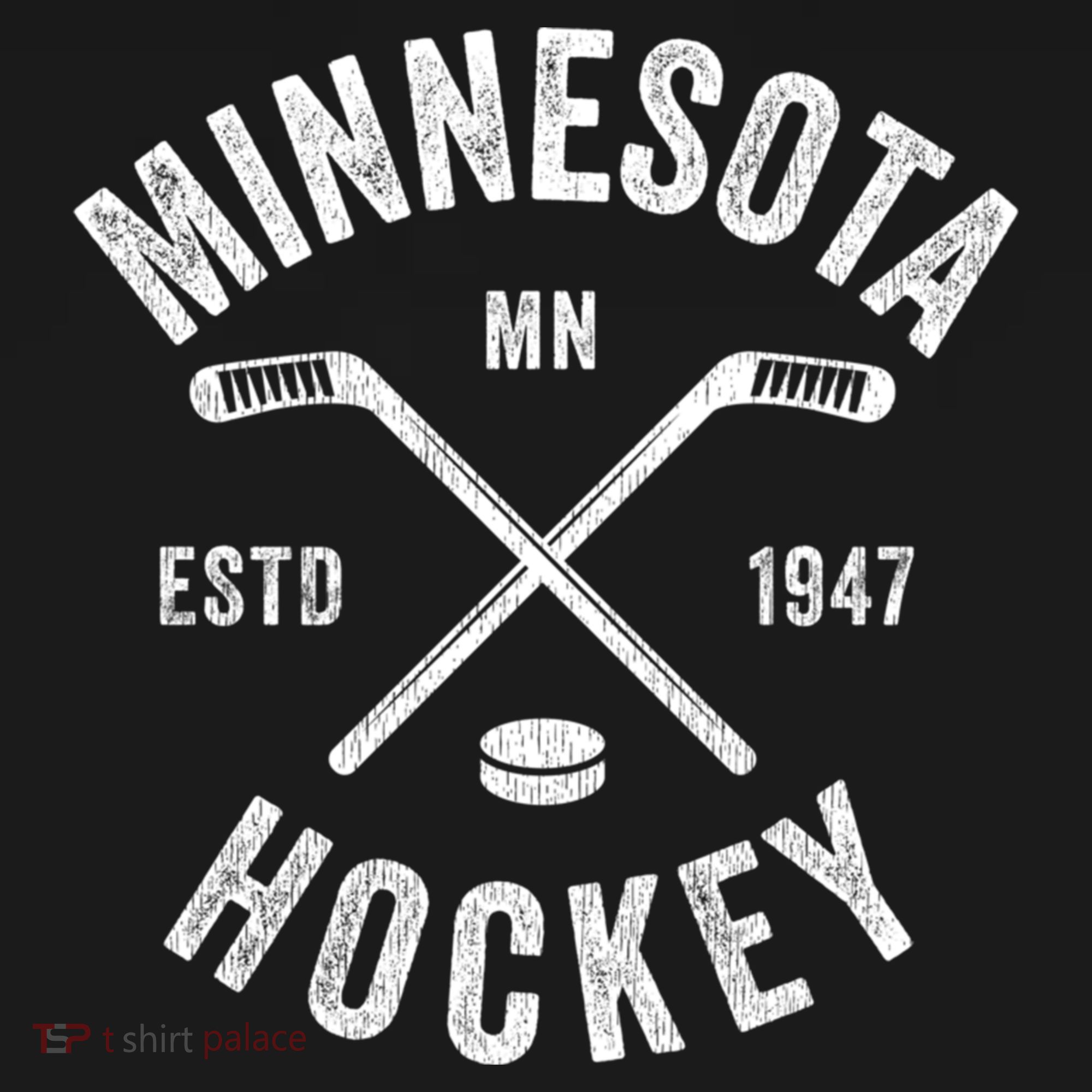 Distressed Minnesota Mn Ice Hockey Sticks Vintage Gift Meaningful Gift T-Shirt