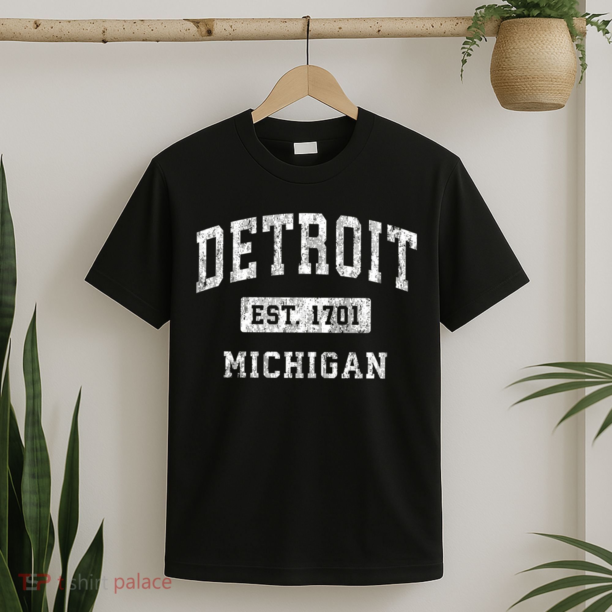 Detroit Michigan Mi Vintage Established Sports T-Shirt