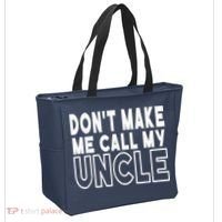 Don't Make Me Call My Uncle Toddler Grandpa Fathers Day Tote Bag thumb 2