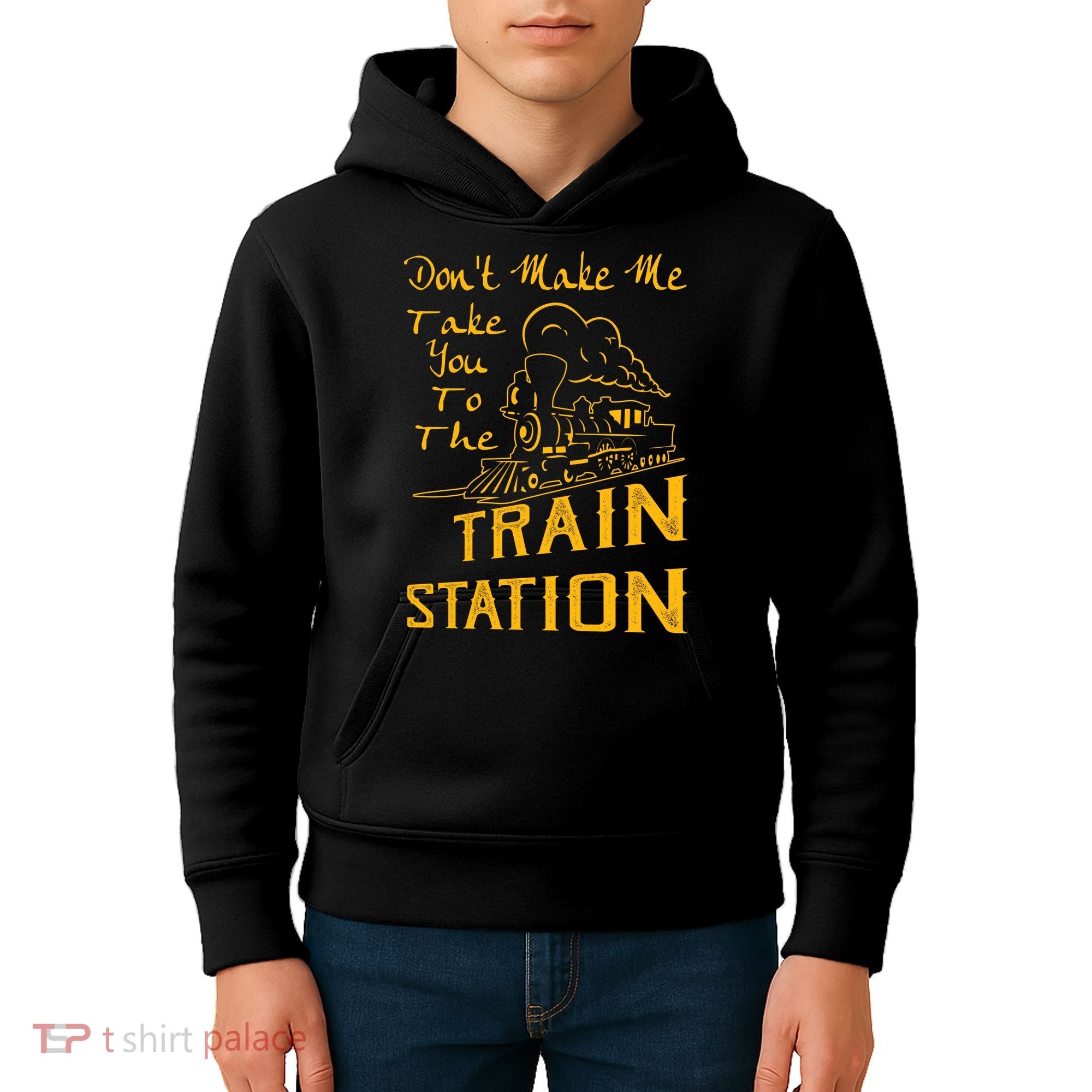 Don't Make Me Take You To The Train Station Kids Hoodie