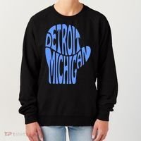 Detroit Michigan Mitten Shaped Word Art Women's Sweatshirt thumb 0