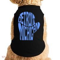 Detroit Michigan Mitten Shaped Word Art Doggie Tank thumb 0