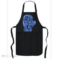 Detroit Michigan Mitten Shaped Word Art Apron thumb 0