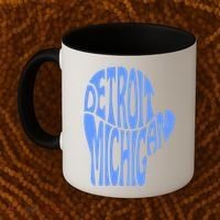Detroit Michigan Mitten Shaped Word Art Coffee Mug thumb 2
