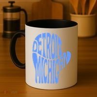 Detroit Michigan Mitten Shaped Word Art Coffee Mug thumb 4