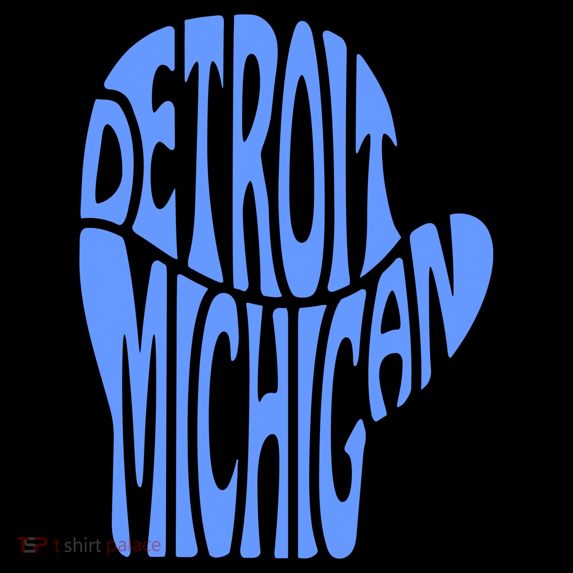 Detroit Michigan Mitten Shaped Word Art Coffee Mug