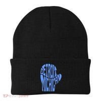 Detroit Michigan Mitten Shaped Word Art Beanie thumb 0