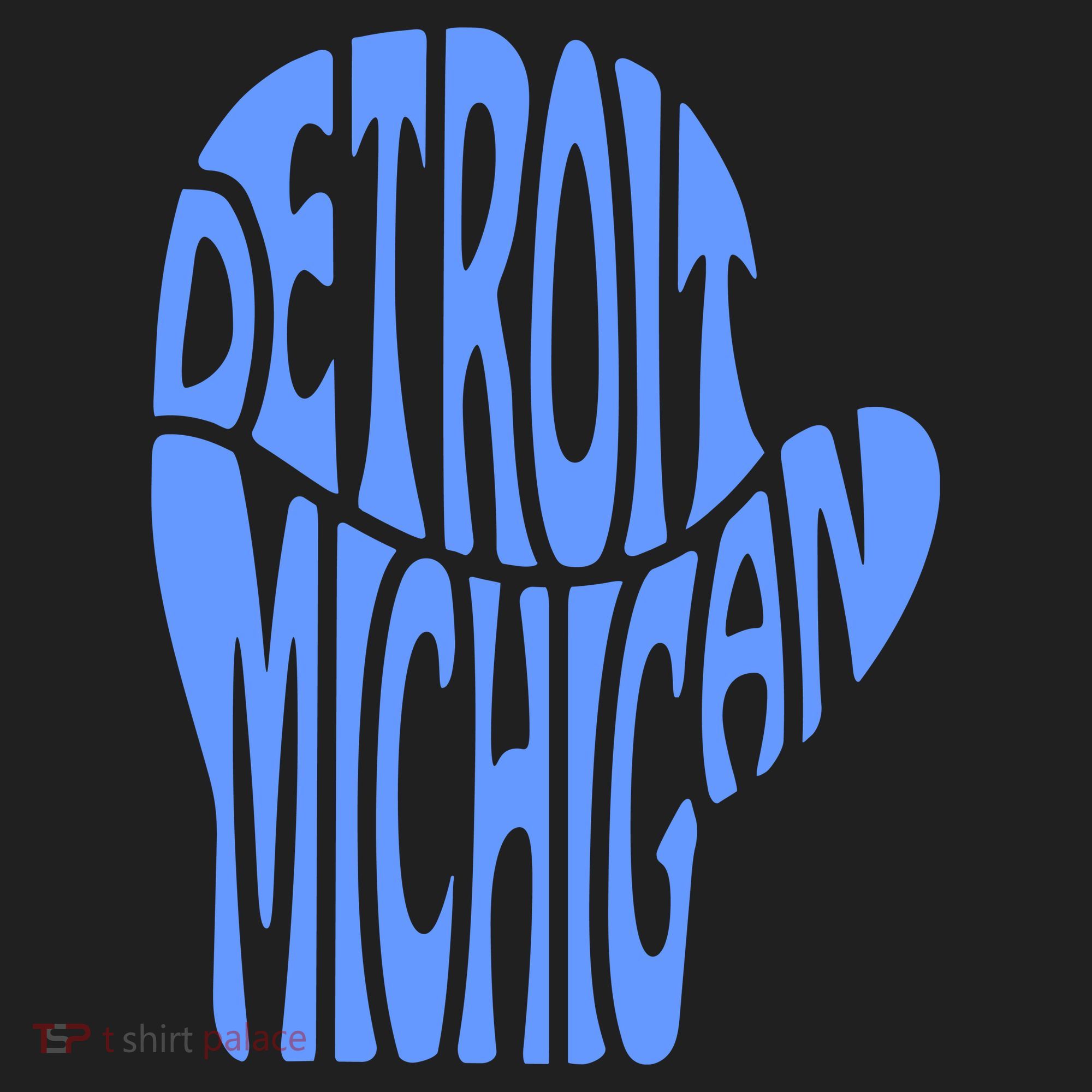 Detroit Michigan Mitten Shaped Word Art Beanie