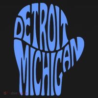 Detroit Michigan Mitten Shaped Word Art Women's Hoodie thumb 2