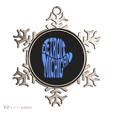 Detroit Michigan Mitten Shaped Word Art Ornament