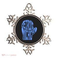 Detroit Michigan Mitten Shaped Word Art Ornament thumb 0