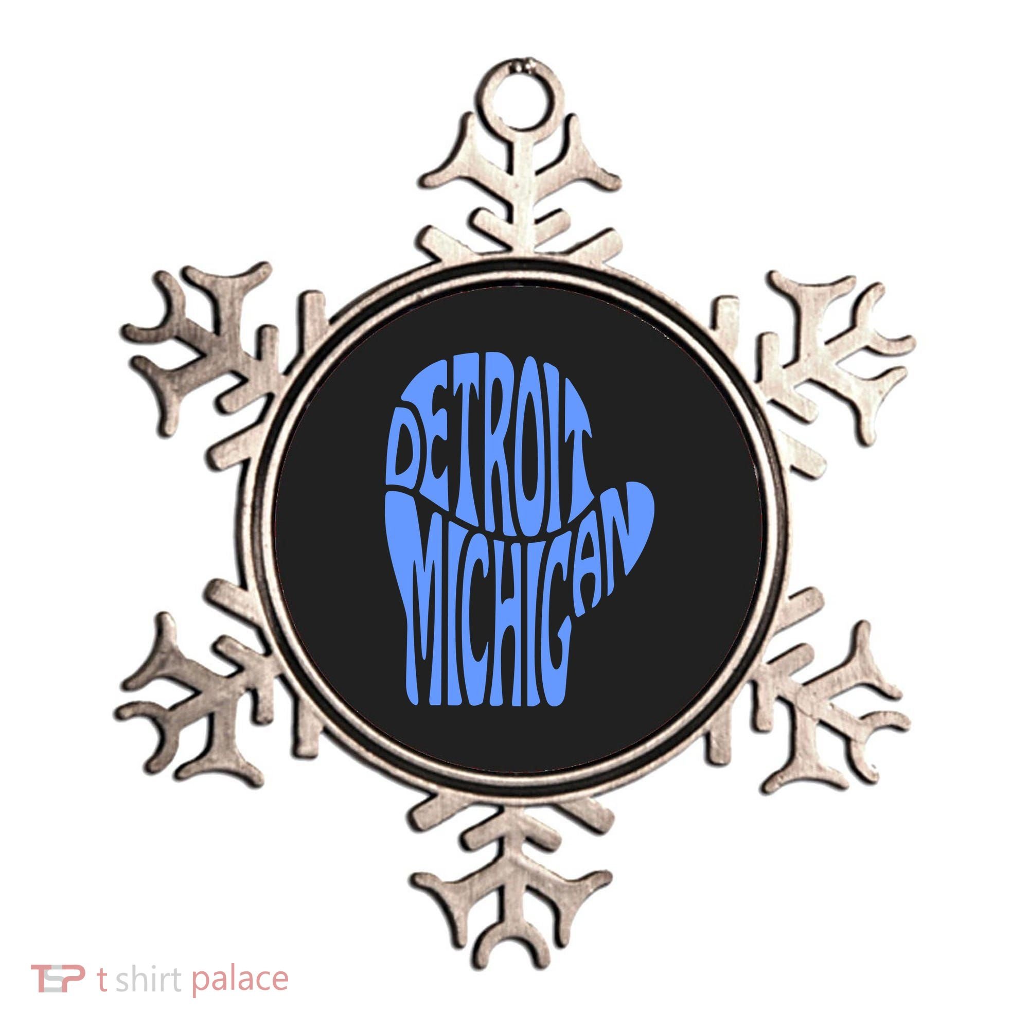 Detroit Michigan Mitten Shaped Word Art Ornament