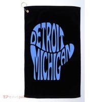 Detroit Michigan Mitten Shaped Word Art Golf Towel thumb 0