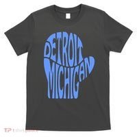Detroit Michigan Mitten Shaped Word Art T-Shirt thumb 0