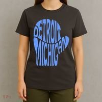 Detroit Michigan Mitten Shaped Word Art T-Shirt thumb 4