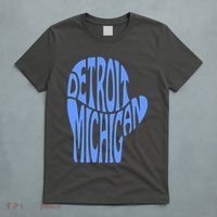 Detroit Michigan Mitten Shaped Word Art T-Shirt thumb 5