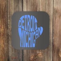 Detroit Michigan Mitten Shaped Word Art Coaster thumb 0