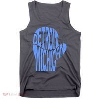 Detroit Michigan Mitten Shaped Word Art Tank Top thumb 0