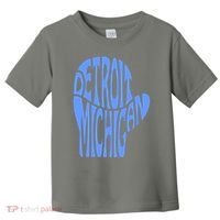 Detroit Michigan Mitten Shaped Word Art Toddler T-Shirt thumb 0