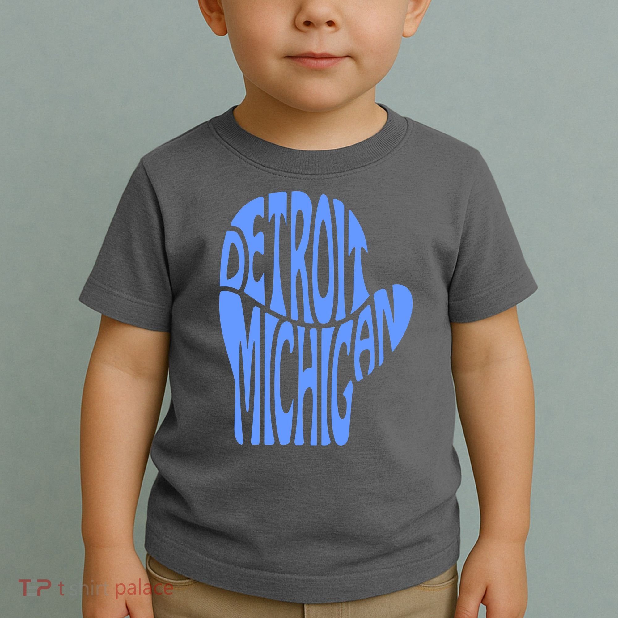 Detroit Michigan Mitten Shaped Word Art Toddler T-Shirt