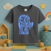 Detroit Michigan Mitten Shaped Word Art Toddler T-Shirt thumb 3