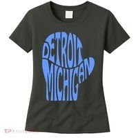 Detroit Michigan Mitten Shaped Word Art Women's T-Shirt thumb 0