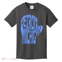 Detroit Michigan Mitten Shaped Word Art Kids T-Shirt thumb 0