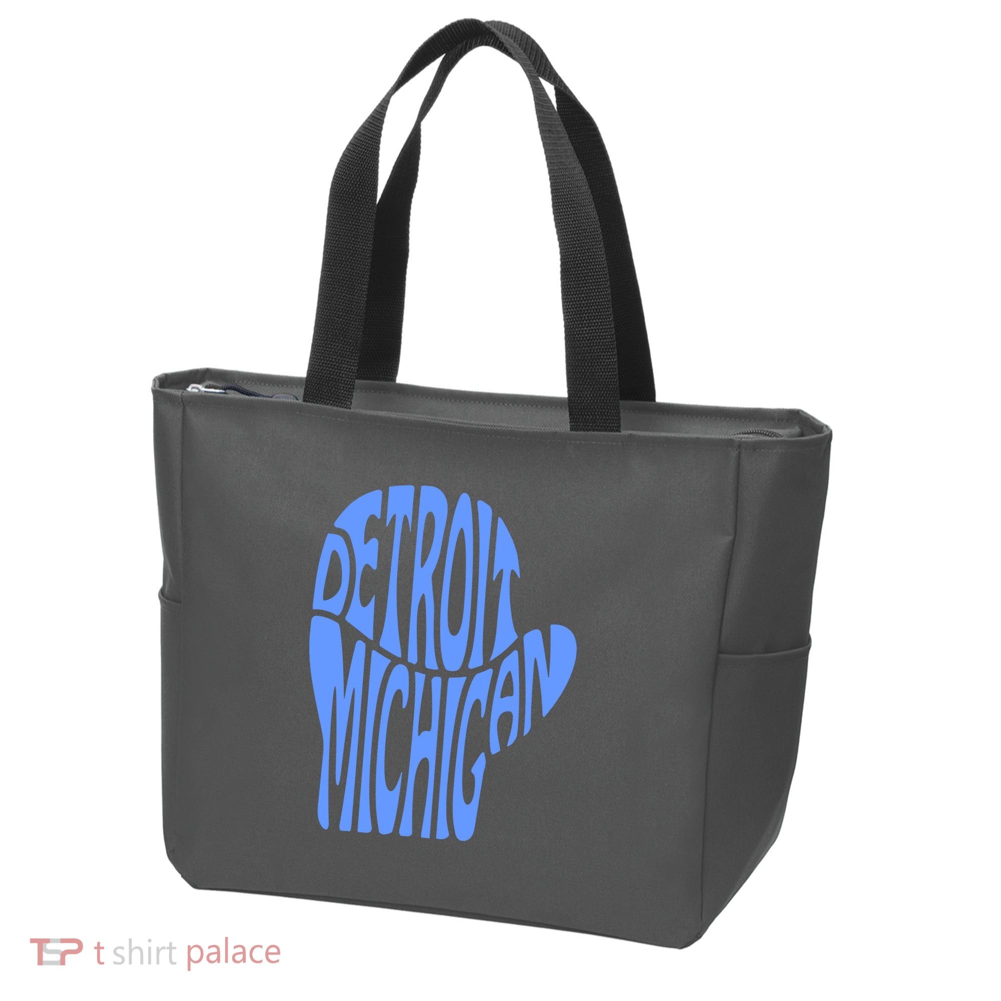 Detroit Michigan Mitten Shaped Word Art Tote Bag
