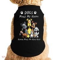 Dogs Make Me Happy Humans Make My Head Hurt Funny Dog Lover Doggie Tank thumb 0