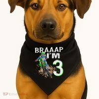 Dirtbike Motocross Mx Braaap I´m 3rd Birthday USA-Made Doggie Bandana thumb 1