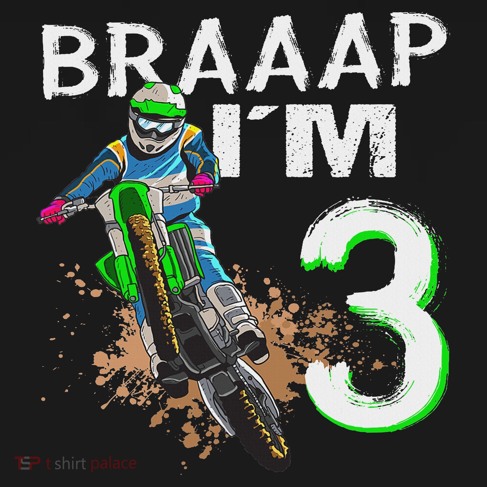 Dirtbike Motocross Mx Braaap I´m 3rd Birthday Ornament