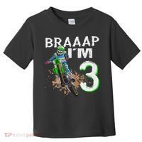Dirtbike Motocross Mx Braaap I´m 3rd Birthday Toddler T-Shirt thumb 0
