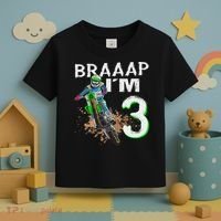 Dirtbike Motocross Mx Braaap I´m 3rd Birthday Toddler T-Shirt thumb 3