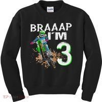 Dirtbike Motocross Mx Braaap I´m 3rd Birthday Kids Sweatshirt thumb 0