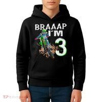 Dirtbike Motocross Mx Braaap I´m 3rd Birthday Kids Hoodie thumb 4