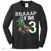 Dirtbike Motocross Mx Braaap I´m 3rd Birthday Kids Long Sleeve Shirt thumb 0