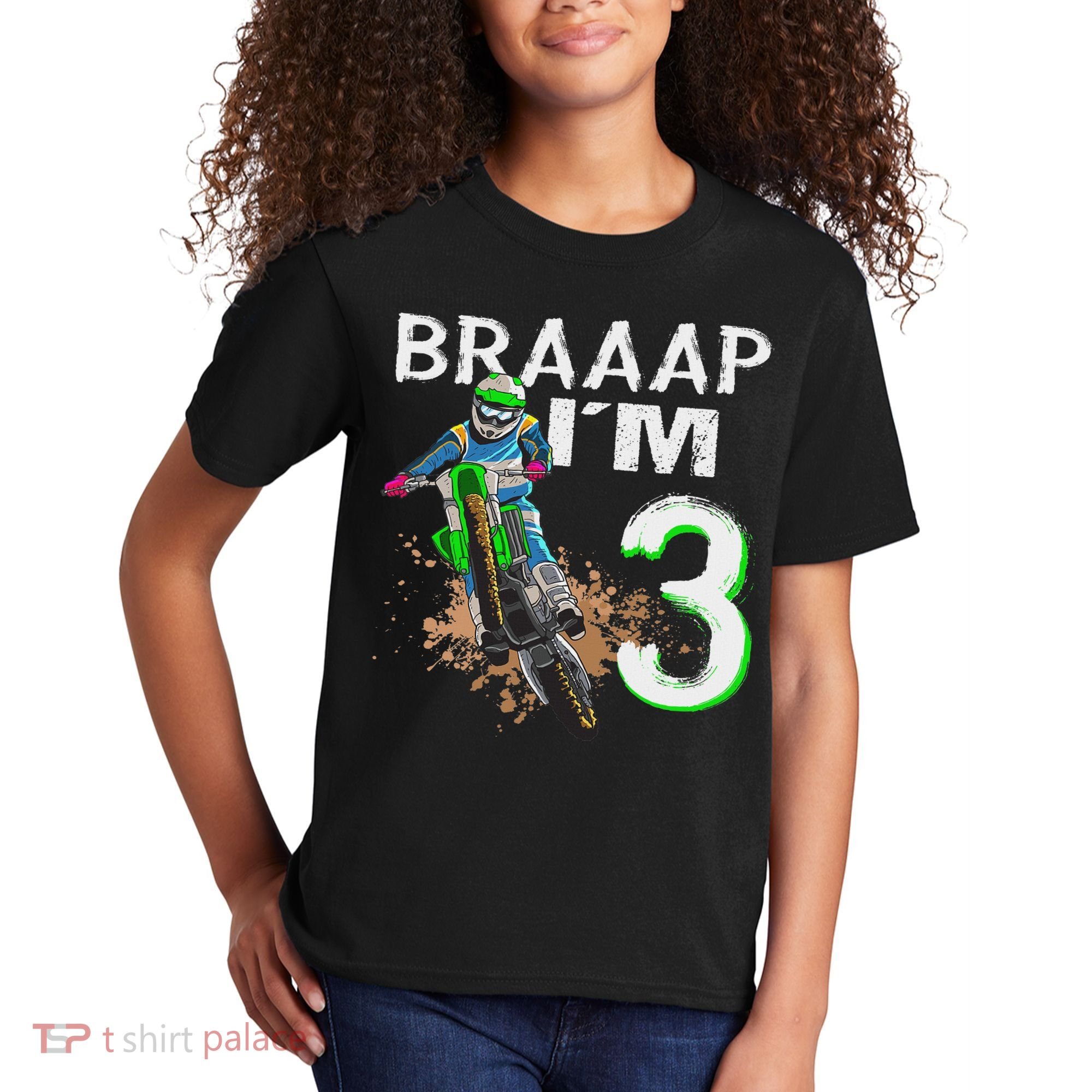 Dirtbike Motocross Mx Braaap I´m 3rd Birthday Kids T-Shirt