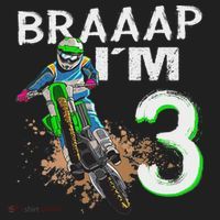 Dirtbike Motocross Mx Braaap I´m 3rd Birthday Kids Plaid Pajama Set thumb 2