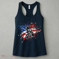 Dirtbike Motocross MX US Flag Smash Women's Tank Top thumb 3