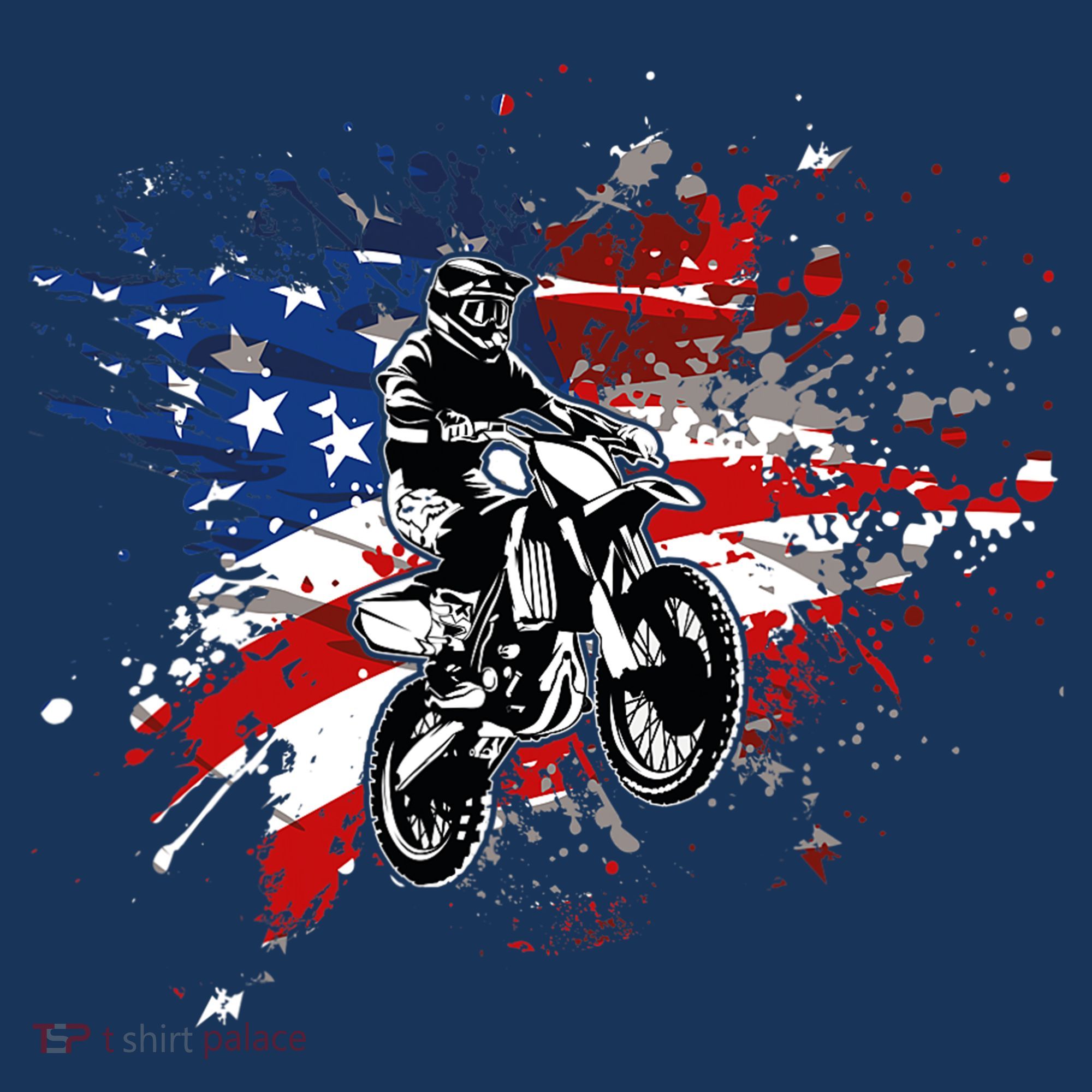 Dirtbike Motocross MX US Flag Smash Women's Tank Top